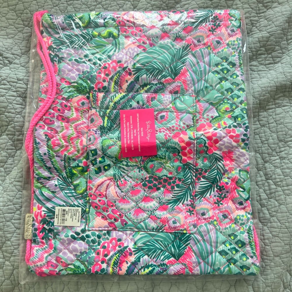 Lilly Pulitzer quilted back pack